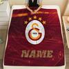 Custom Name,Galatasaray SK Printed Flannel Blanket, soft throw for bedroom sofa, washable, Christmas present, great gift.