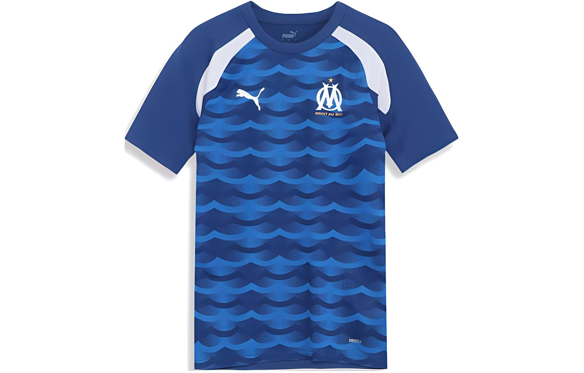 PUMA Olympique Marseille 2023 24 Футболки Мужские Синий Круглый Вырез Средний 771898-02 XXL