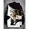 3D Digital Printed Dinosaur Encyclopedia Pattern Hoodie, Fashionable and Trendy Casual Children's Clothing