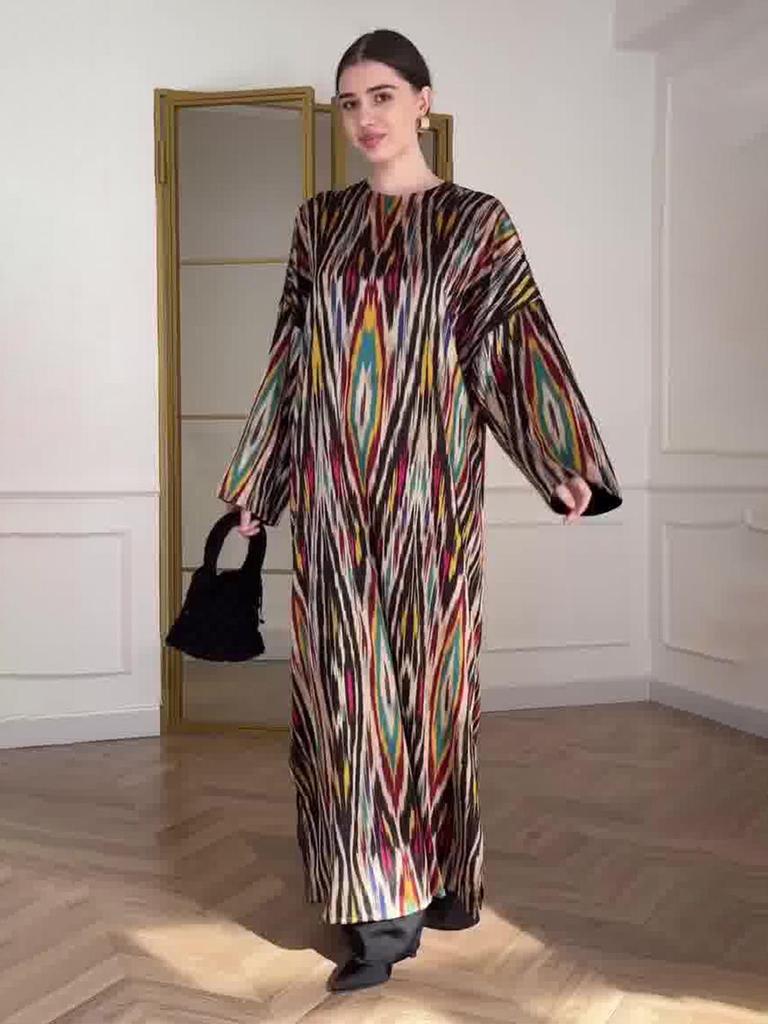 2025 Spring/Summer Urban Casual Colorful Sunscreen Print Loose-fit Pullover