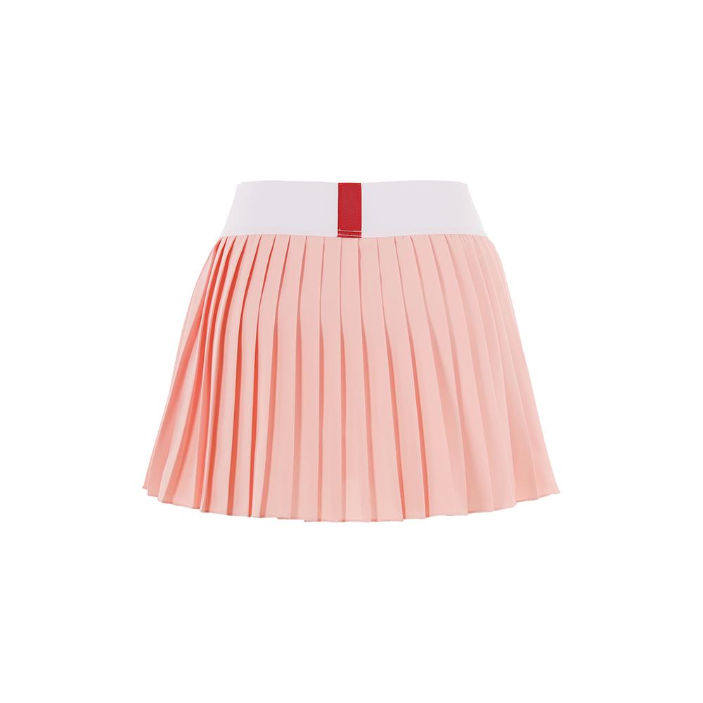 GAME SET MATCH Asymmetrical Pleated Dry-Fit Tennis Skirt [Pink]