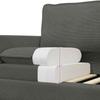 Sofa Set 2 pcs Dark Grey Fabric