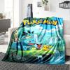 1pc Pokmon Adventure Begins Flannel Blanket,Ultra Soft Warm Plush Throw for Home Bedroom Bed Sofa Cover Camping Picnic gift Y72428