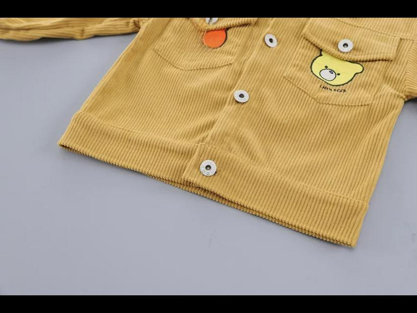 Dreiteiliger Anzug mit Cartoon-Pullover für Jungen: Frühjahr/Herbst 2024 Kollektion für 0-5 Jahre, Langarm