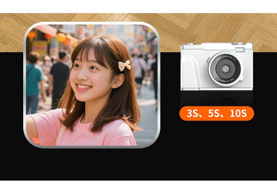 4K HD Retro Dual CCD Digital Camera for Students - Campus Party Photography with Phone Photo Transfer Capability