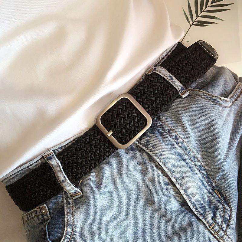 Stylish Canvas Woven Waist Belt For Women Featuring Versatile And Design Chic