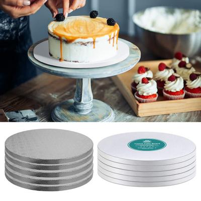 5Pcs/Set 8/10/12-Inch White Cake Board Greaseproof Non-stick Food Grade Thick Corrugated