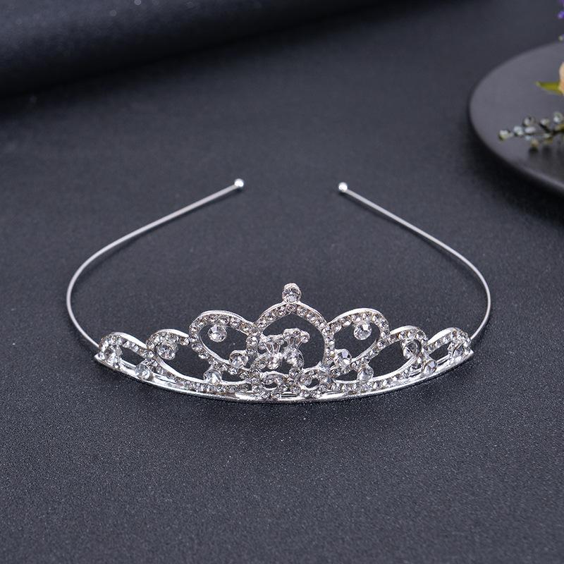 Exquisite Princess Crystal Tiara Crown Headband Children Girls Love Bride Prom Wedding Party Accessories Jewelry Gifts New 2024