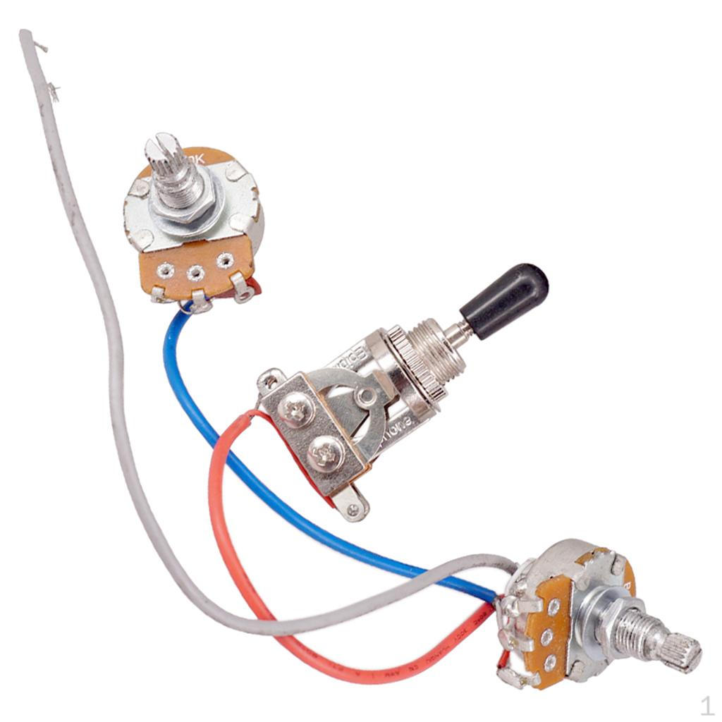 Circuit Wiring Kit 2500K Toggle Switch For Electric Guitar