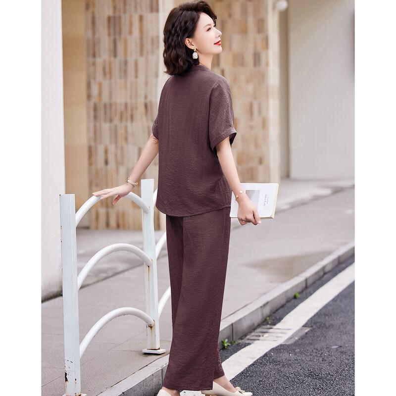 Pasite Damen Sommer locker geschnittenes T-Shirt & Lässige Hose Set