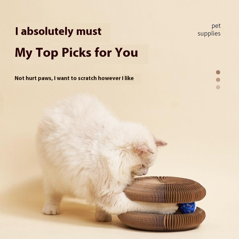 Cat Head Organ Thickened Cat Scratching Board Cat Claw Grinding Tool Corrugated Paper Wear-resistant Cat Cat Toys Pet Supplies