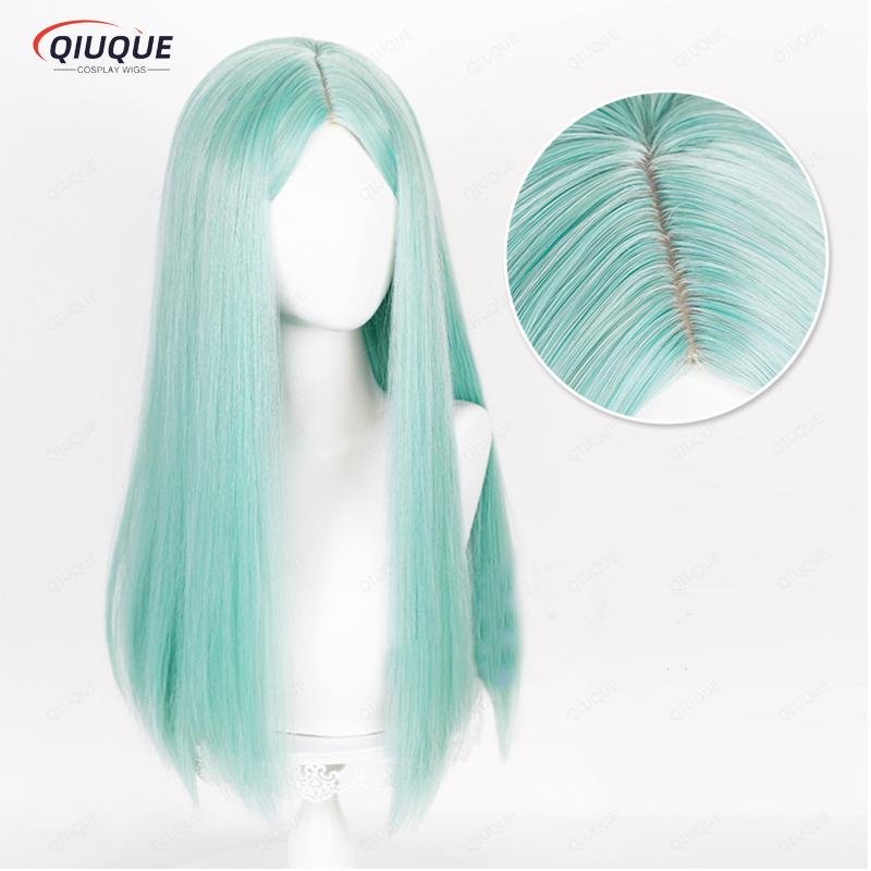 Anime Edgerunners Rebecca Cosplay Pruik 2 Stijlen Cyaan Hittebestendig Synthetisch Haar Halloween Feestpruiken + Pruikenkap One Size