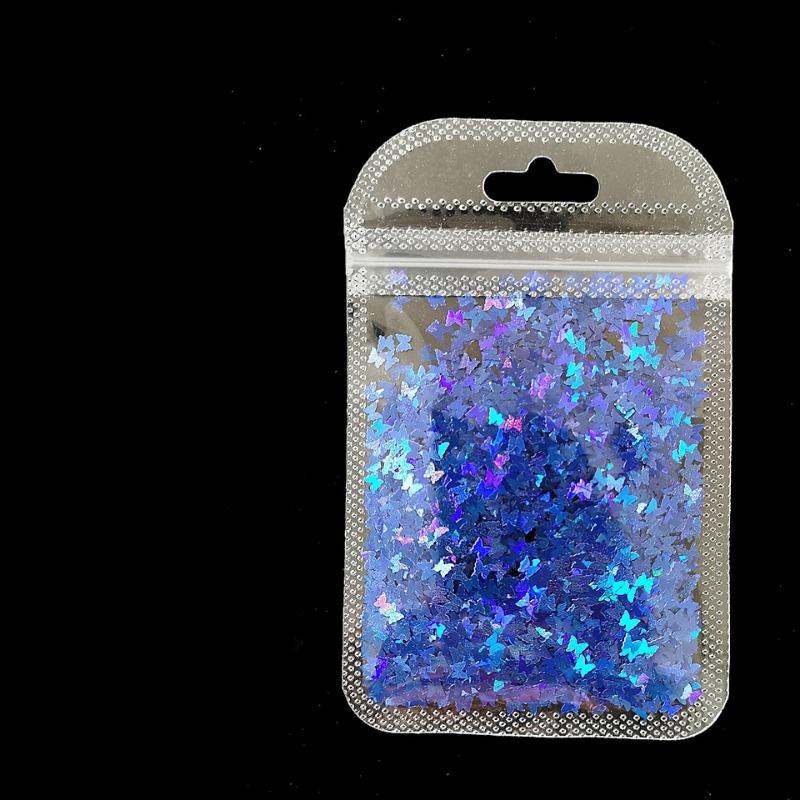 

1pc Holographic Butterfly Heart Nail Art Glitter Micro Laser Star Flakes 3D Sequins Polish Manicure Nail Decoration 1pc темно-синий