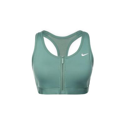 Solid Color Comfort Zip Sports Bra Women Underwear Teal FN2732-361
