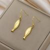 COOLTIME Ocean Fish Dangle Earrings for Women Stainless Steel Earrings Gold Color Trend Girl Jewelry Gift New