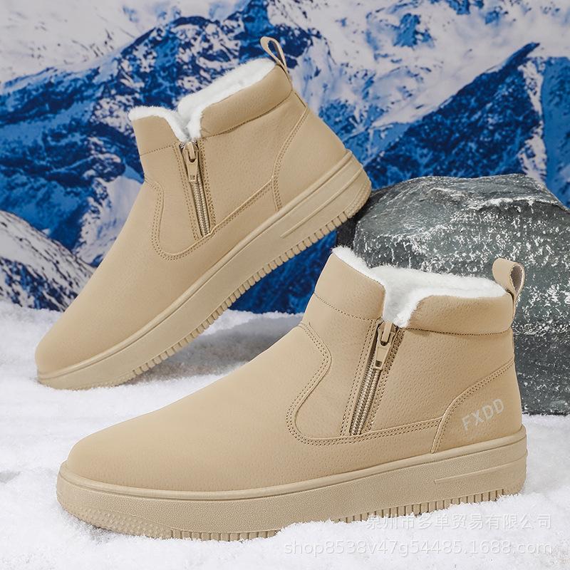 

Winter new casual snow boots piled and thickened winter warm cotton shoes outdoor non-slip snow boots 44 хакі