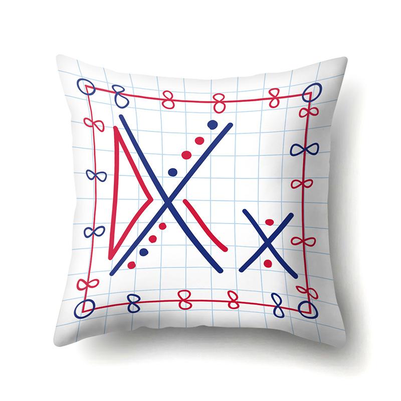 Polyester Pillow Case Decoration Home 26 English Letter Printing Pillow Case British Style Bedside Cushion Cover