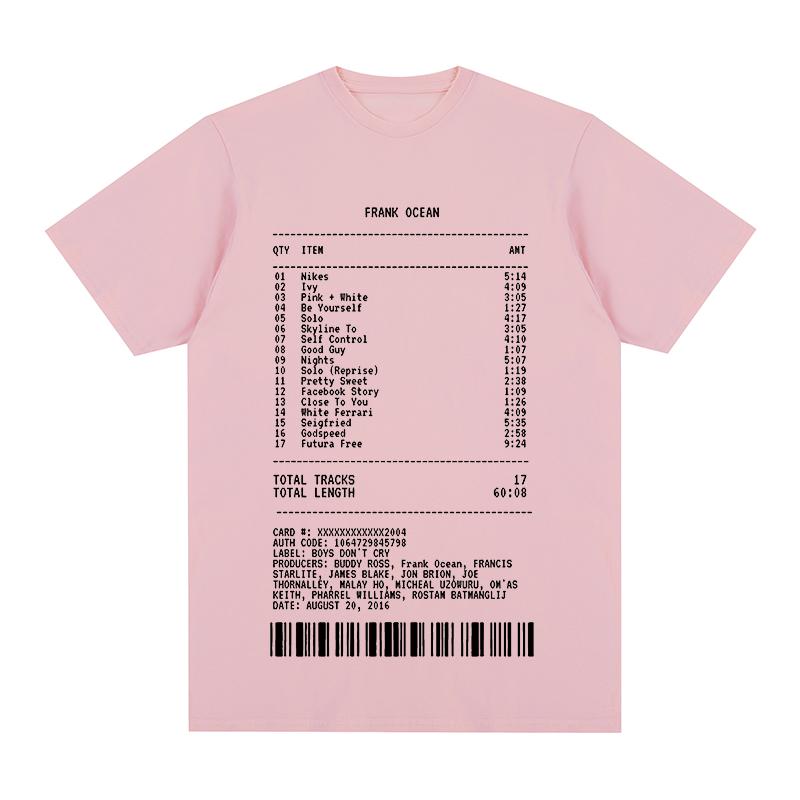 Blond Frank Album Receipt Vintage Tshirt Cotton Men T Shirt New TEE TSHIRT Womens Tops