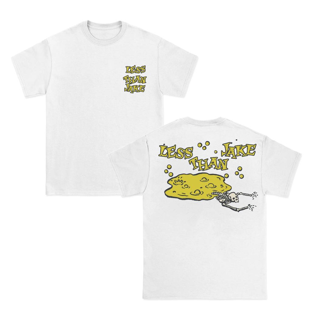 Limited Hip Hop Men's T-shirt 90s Less Than Jake Punk Rock Band Tshirt Cotton Black  Print Overszied Short Sleeves