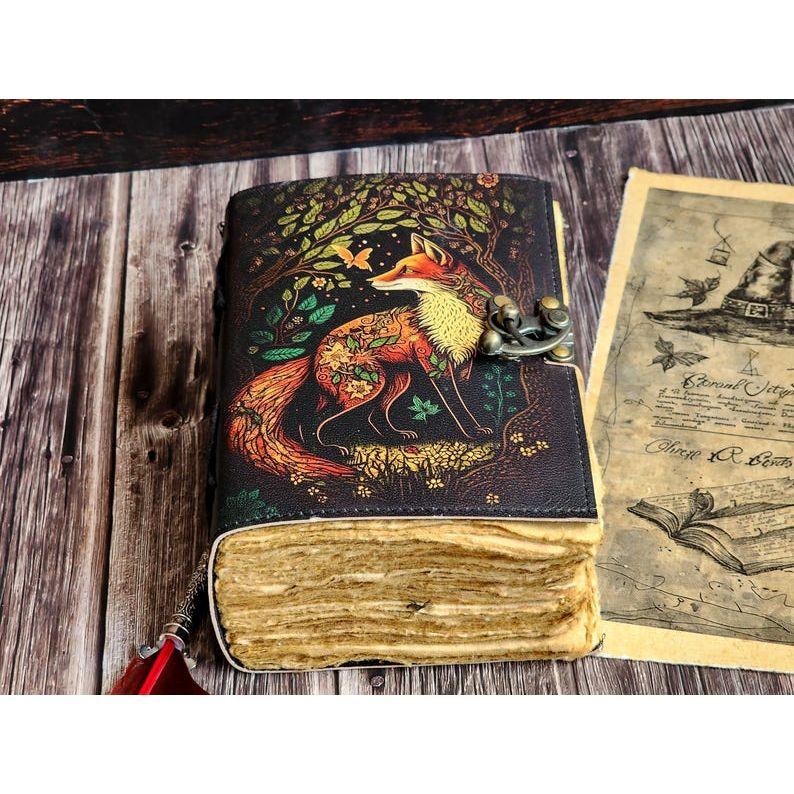 Handmade Leather Journal For Men Women Grimoire Book For Traveling Sketchbook Birthday Gift