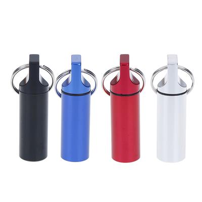 Flachkopf, runde Aluminiumlegierung, Patrone, Schlüsselanhänger, Ohrstöpsel, Verpackungsbehälter, wasserdichte Versiegelung, Aufbewahrungsflasche aus Aluminium