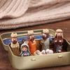 Hand Painted Nativity Manger Scene Kit Metal Tin Box Christmas Figurines  Bedside Table