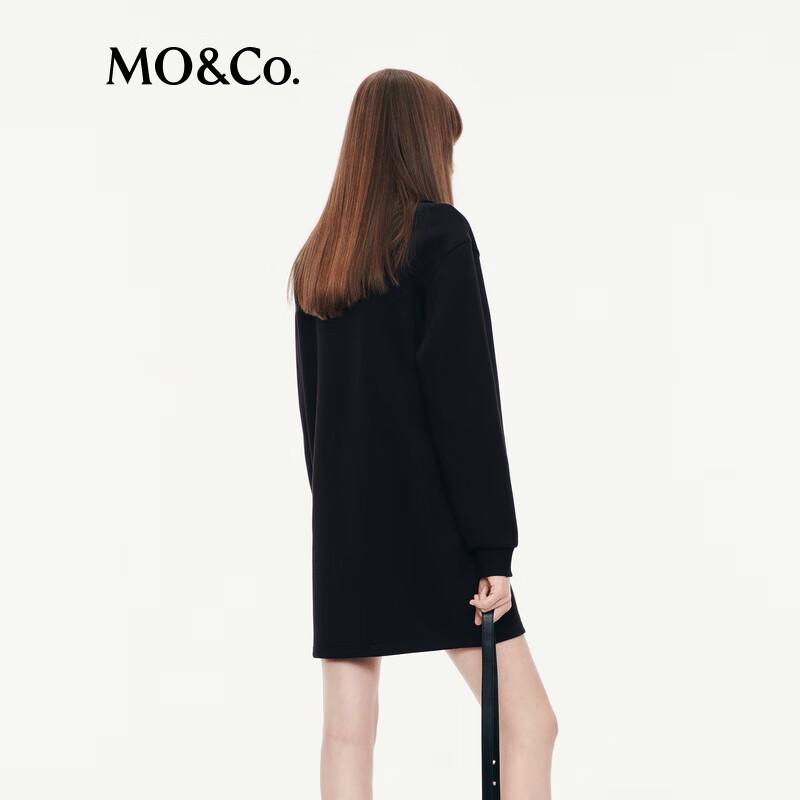 MO&Co. High-Neck Straight Fit Sweatshirt Dress