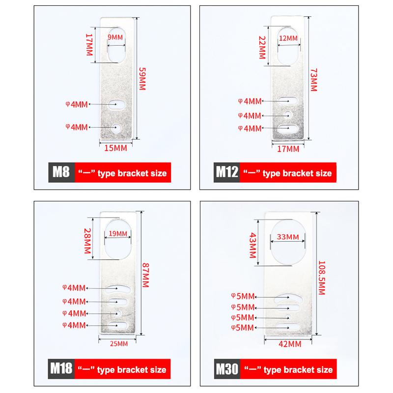 M8M12M18M30  1 tvarovaný L-tvarovaný Montážní Pevný Základní Držák Pro Bezkontaktní Spínač Fotoelektrický Spínač Senzor