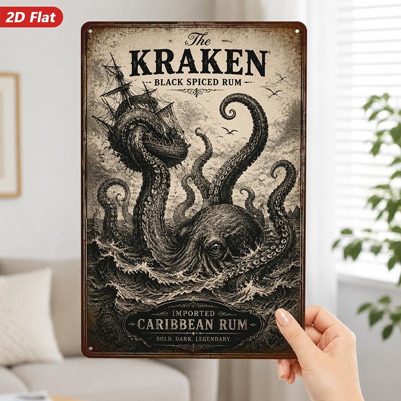Kraken Siyah Baharatlı Rom Metal Tabela
