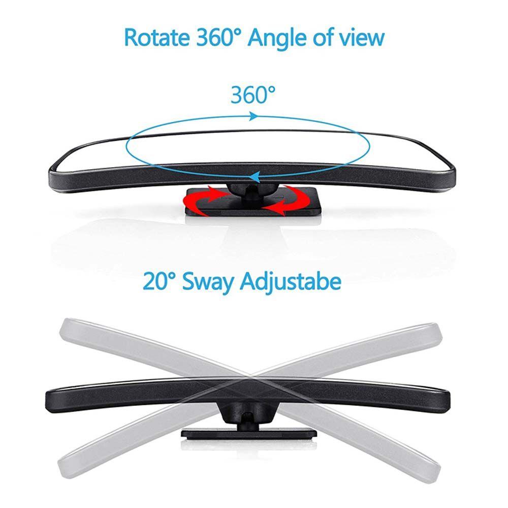 Mirror Car Reversing Auxiliary Mirror Blind Spot Mirror Wide Angle Mirror Rectangular Curved Mirror