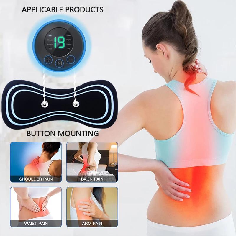 Electric Neck Massager with Adjustable Cervical Mini Massager, 4-piece Replacement patch Suitable for Full Body Massage