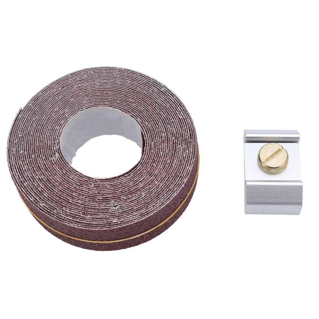 Handheld Sandpaper Holder Trapezoid Sanding Block Aluminum Alloy Rack 80 Grit 6m 25mm Paper Roll