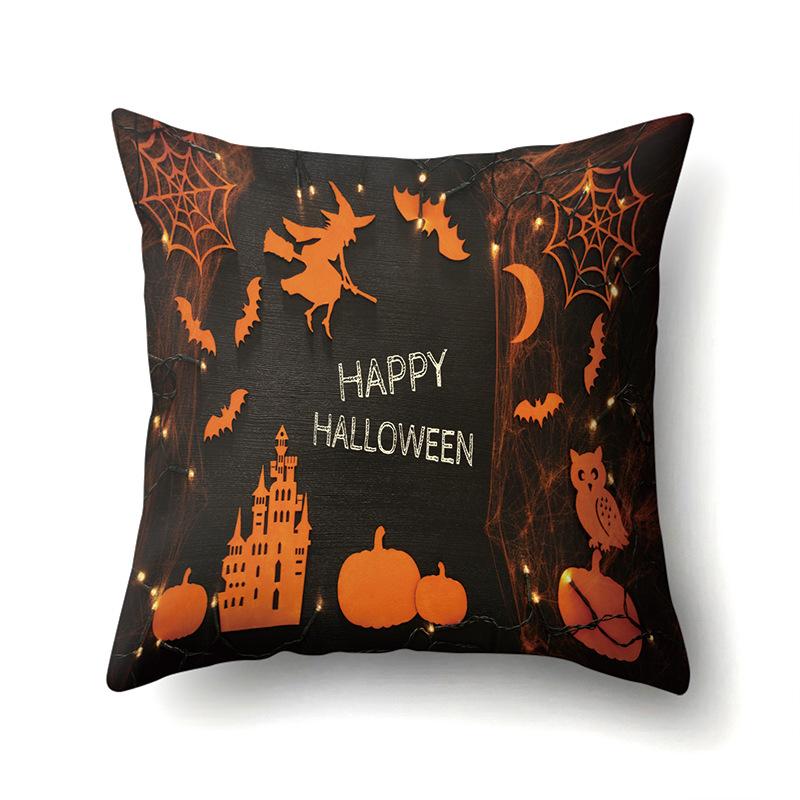 Halloween Pillowcase Car Waist Pillow Pumpkin Sofa Cushion Cover Office Home Living Room Pillowcase