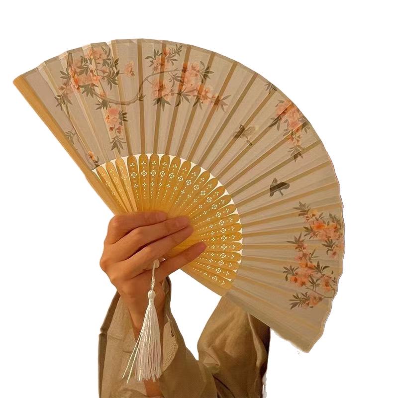 Ancient Style Chinese Folding Fan for Women: Perfect for Summer, Hanfu, Qipao, Dance, Photography, and Portable Use