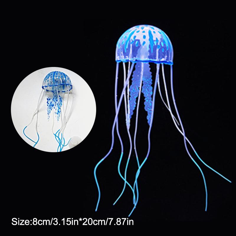 Aquarium Glowing Artificial Jellyfish Aquarium Decoration Luminous Ornament