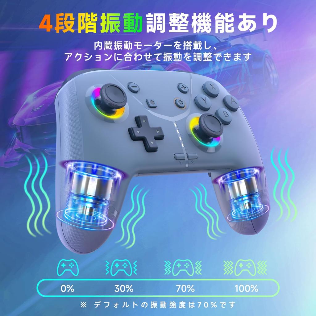 For Switch 2 Compatible with Switch Turbo Rapid Back Macro RGB Gyro HD Bluetooth Compatible with Japanese Instruction Manual Included [New 2025]