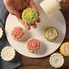 Hand-Pressure Moon Cake Mold Flower Shape Cookie Stamps Moon Cake Maker MidAutumn Festival DIY Cookie Pastry Tool