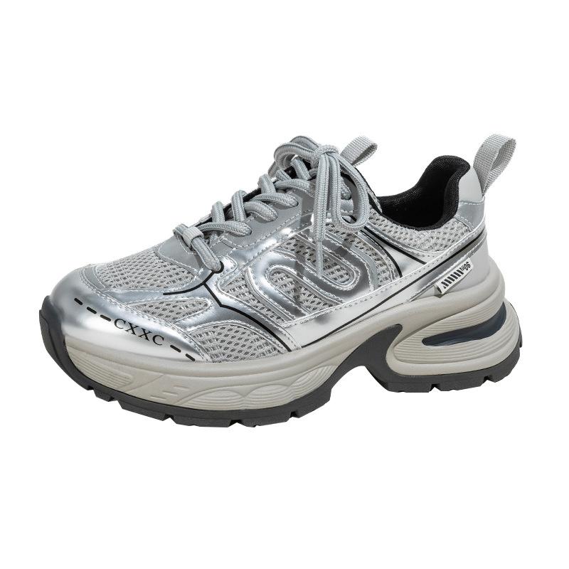 Zhao Ruth, the same platform dad shoes, women's 2025 autumn new gray feet, small running casual sports shoes