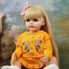 Adorable Betty Reborn Toddler Doll for Age 3+ Years Old Girl 22'' 55CM Silicone Full Body Long Pasted Hair Princess Realistic Newborn Baby Doll Toys