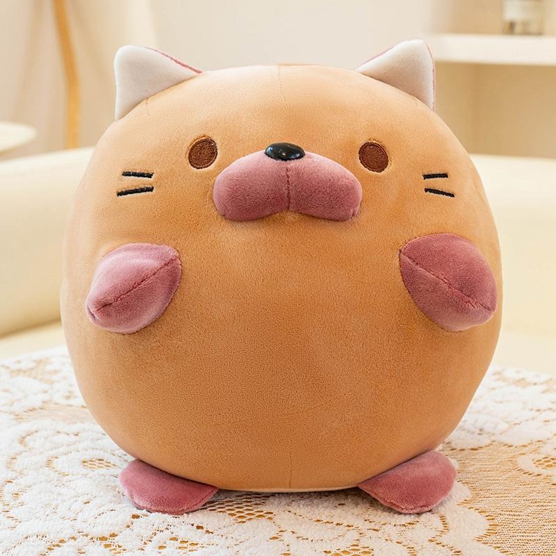 Cute Round Three-cat Cat Doll Plush Toy Doll Children's Sleeping Pillow Gift