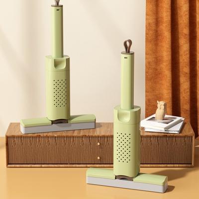 Mini Mopp Selbstauswringfunktion Schwammkopf Mehrreihiges Rillendesign Tragbar Klein