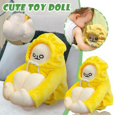 Plush Banana Man Toy Stuffed Doll With Magnet Funny Man Doll Decompression Toy Birthday