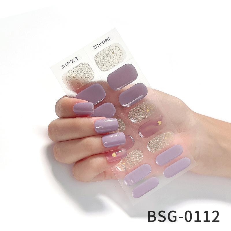 Gelmanikyrtiketter semi-härdade nageltiketter 3D ljusterapinageltiketter