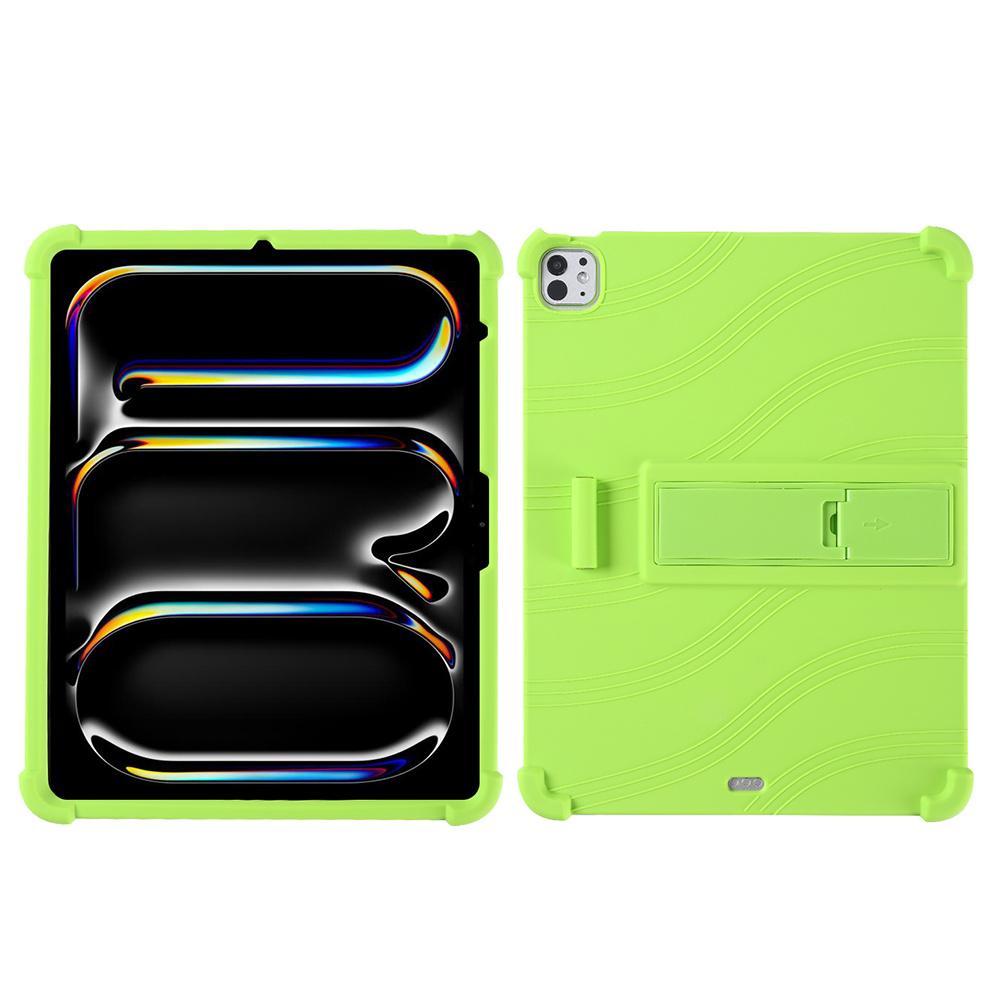 Para iPad Pro 13 (2024)/Ar 13 (2025)/(2024) Capa de Silicone com Suporte Capa Protetora Robusta