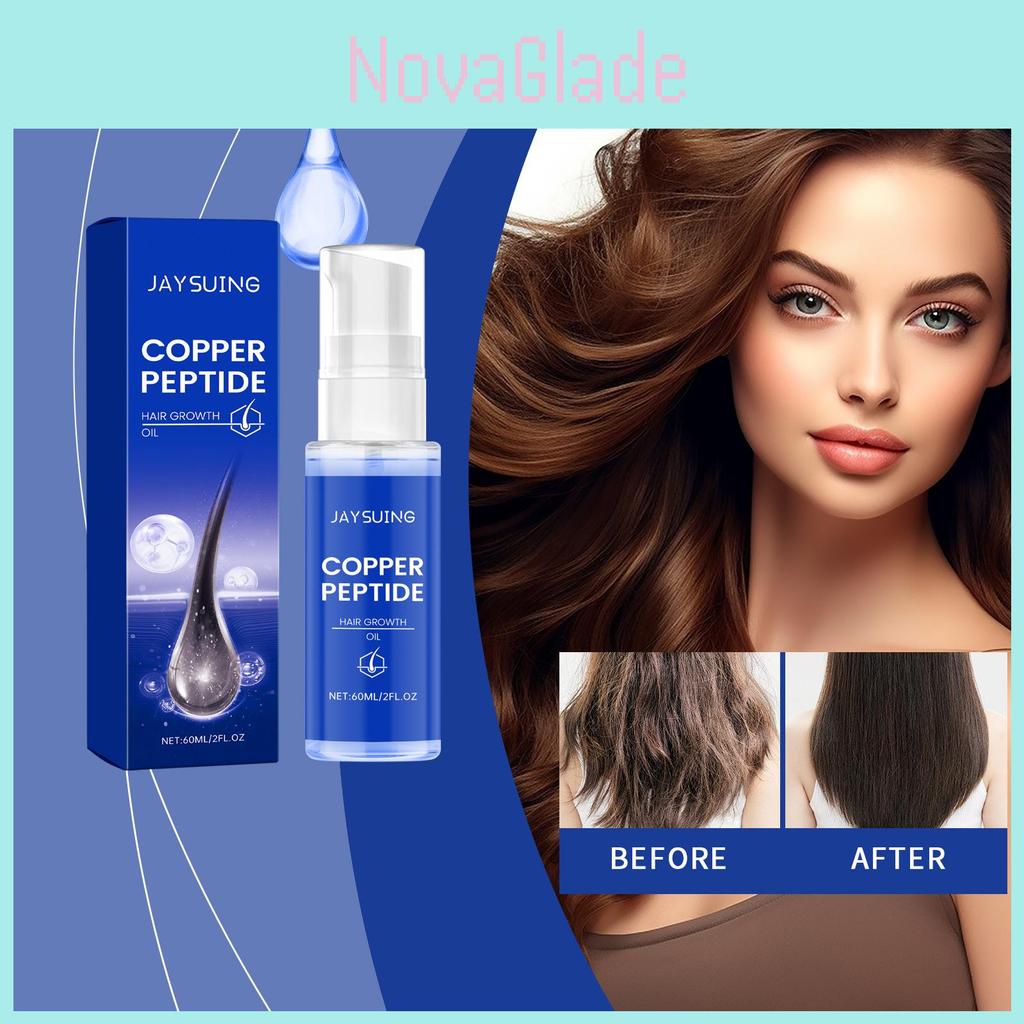 Jaysuing Copper Peptide Hair Oil 60ml Nourishing And Shiny Hair Treatment For Ultimate Glossiness