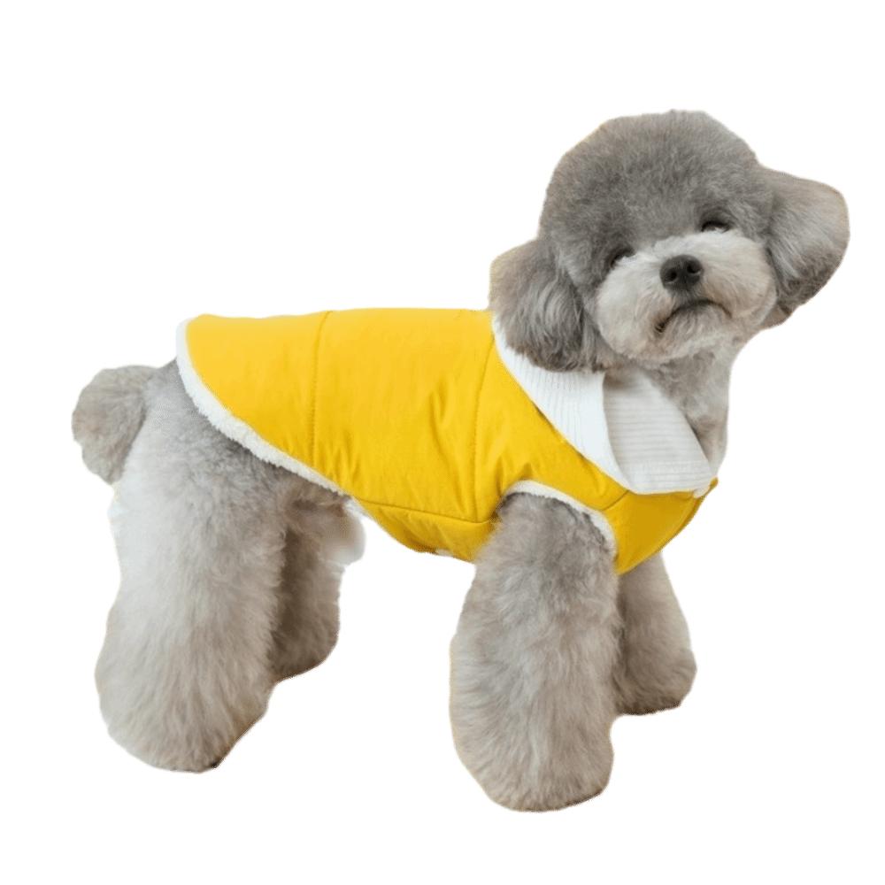 Plush Dog Hiking Jacket Winter Dog Vest Coat Cute Pet Clothes  for Small Medium Dog