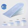 Unisex Transparent Silicone Height-Boosting Insoles - Shock Absorbing, Multi-layered Heel Pads for Sports and Daily Use