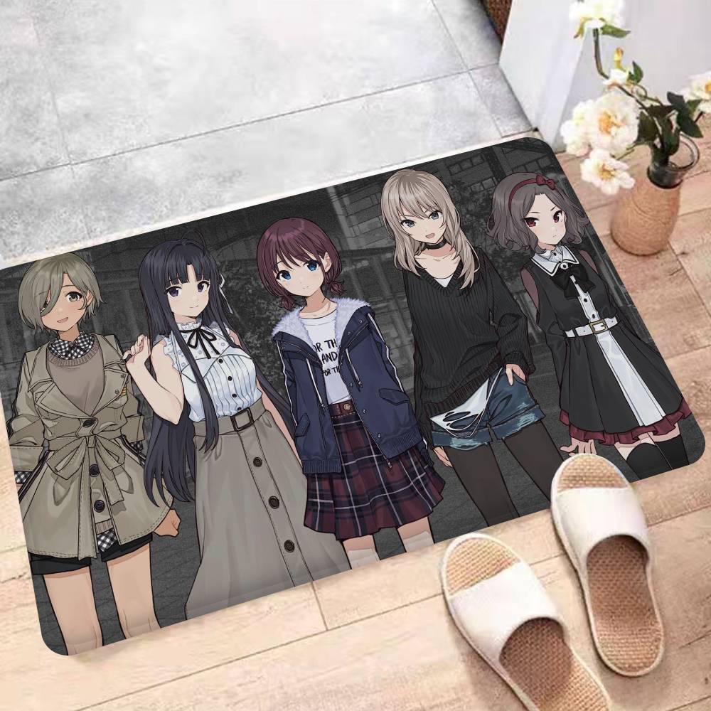 Anime Band Girls Band Cry Door Mat Washable Non-Slip Living Room Sofa Chairs Area Mat Kitchen Doormat Area Rug
