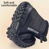 Bottes de neige imperméables chaudes en coton à fermeture éclair pour hommes, Bottines chaudes d'hiver à enfiler, Bottes de neige imperméables