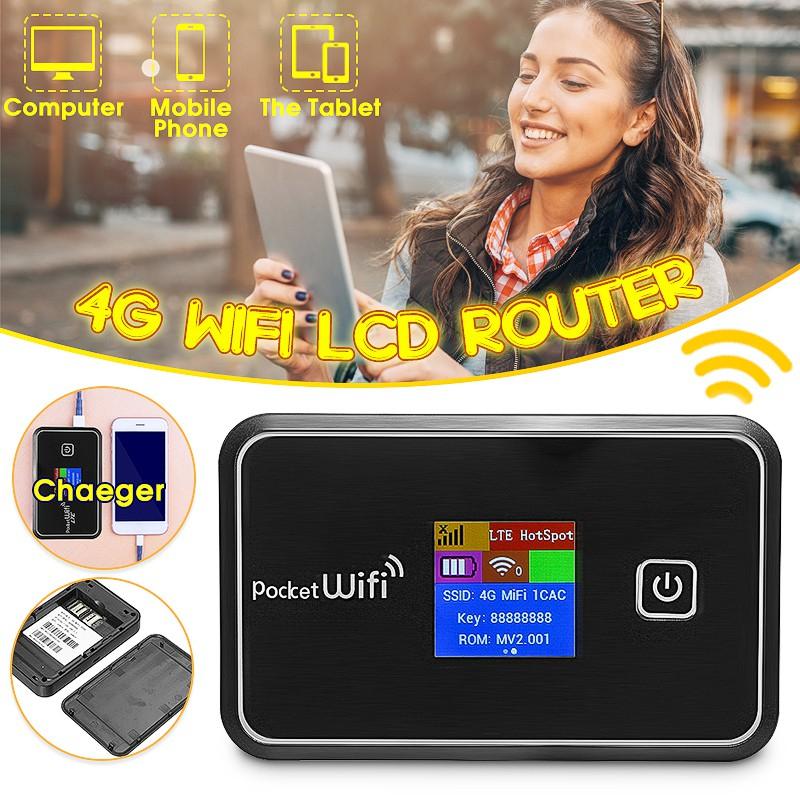 Router WiFi Mobil 4G LTE FDD/TD 150Mbps Mobile MIFI Portabil Wireless de Buzunar Hotspot Router Bandă Largă Ecran LCD